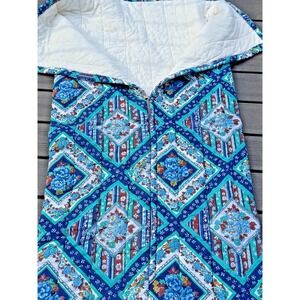 Vintage 1970s Wearable Sleeping Bag Boho Floral Patchwork Snuggi YKK Zip